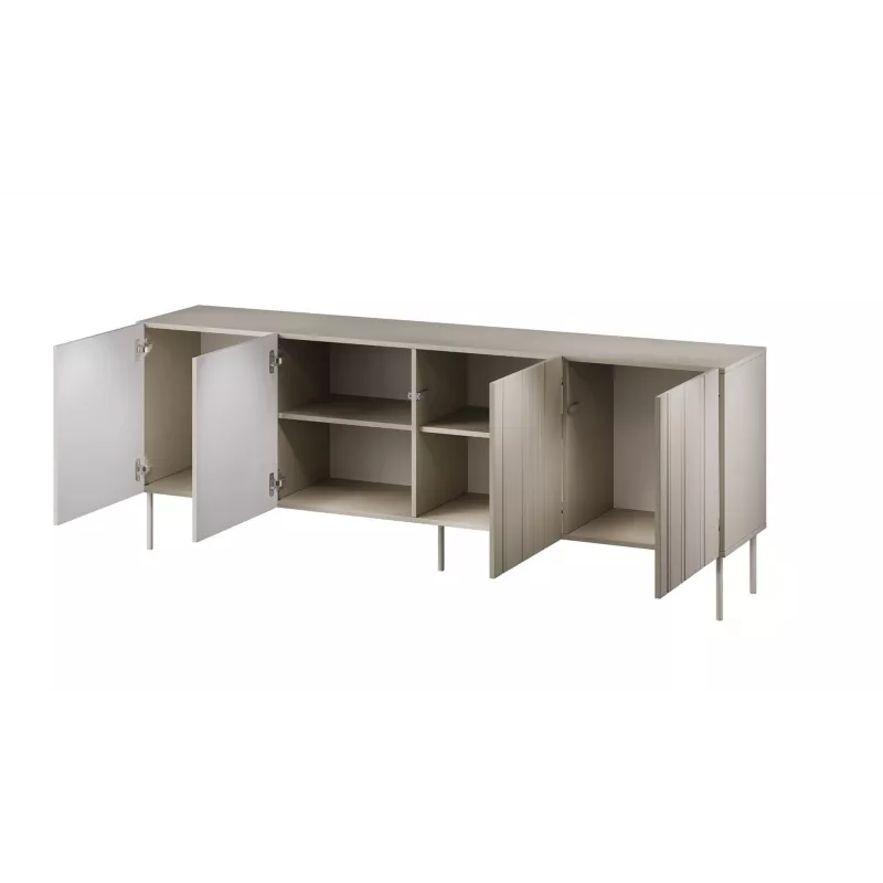 Kumode Cama Meble ISLA 2000x400x750 mm, matēts smilškrāsas, skaidu plātnes korpuss