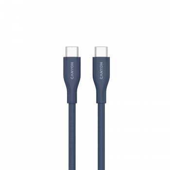 CANYON kabelis CC60SC10 C-C 60W 1m Silikona tumši zils
