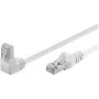 Wentronic Goobay CAT 5e Patch Kabelis 1x 90° leņķa, F/UTP, Balts, 10 m - CCA Vara Maisījums, 1x RJ45-Spraudnis 90° (8P8C) (94183)