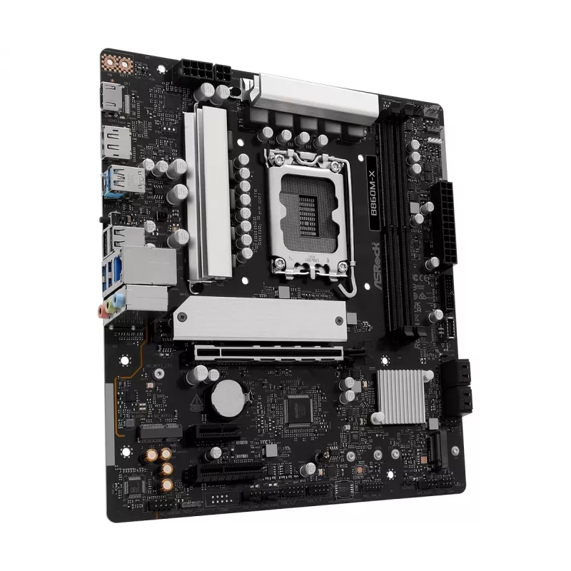 ASRock B860M-X mātesplate ar Intel B860 mikroshēmojumu, LGA 1851, micro ATX, DDR5