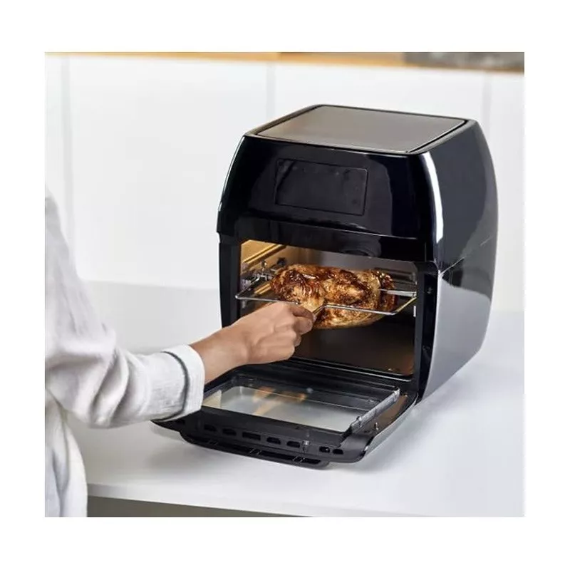 Gaisa fritieris Black & Decker BXAFO1200E — 12 L, 1700 W, skārienvadība, 40–200°C, rotisserie, cepšana un gatavošana