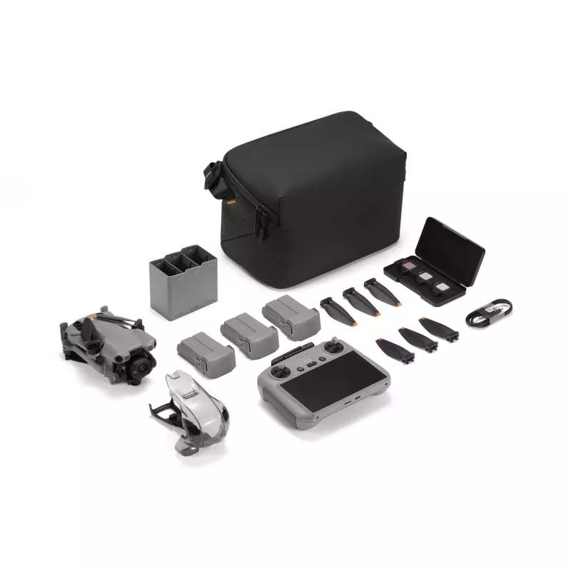 DJI Mini 5 Pro Fly More Combo (RC2) – viegls dronis ar 50 MP kameru, Lidar, 3 akumulatoriem un tālvadības pulti ar ekrānu