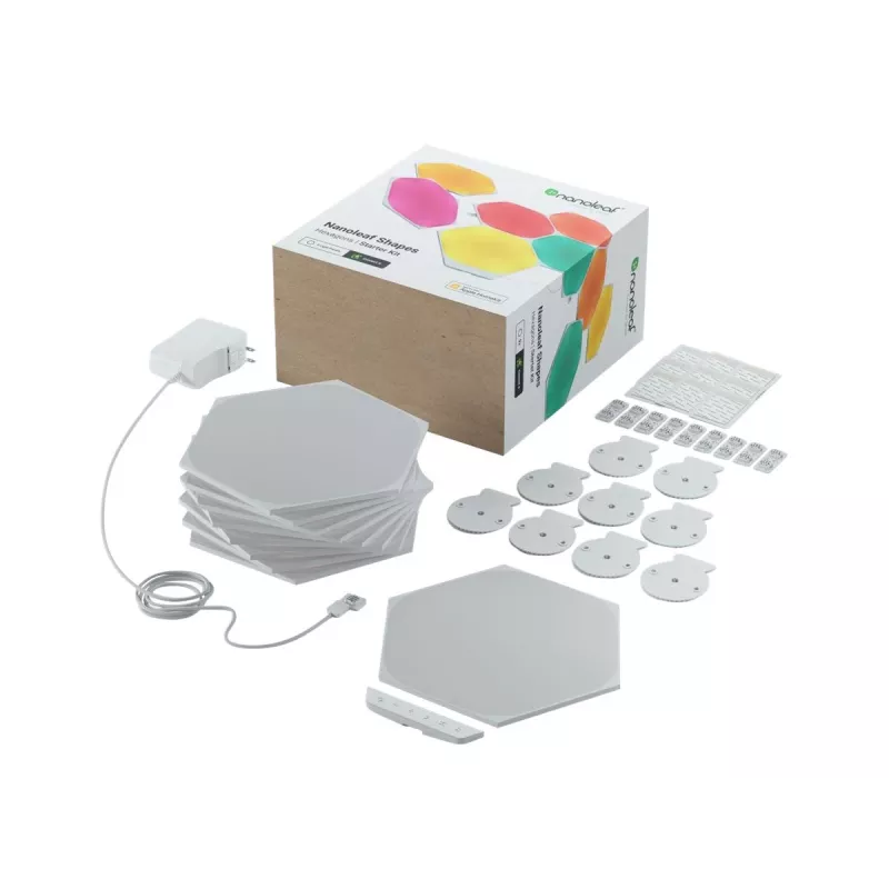 Nanoleaf Shapes Hexagons Smarter komplekts, 9 LED paneļi, balti