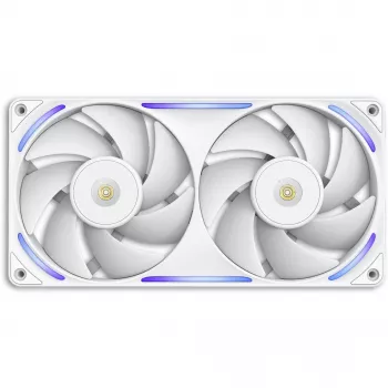NZXT F280X RGB 140mm ARGB korpusa ventilatori - Balti, 2 komplektā