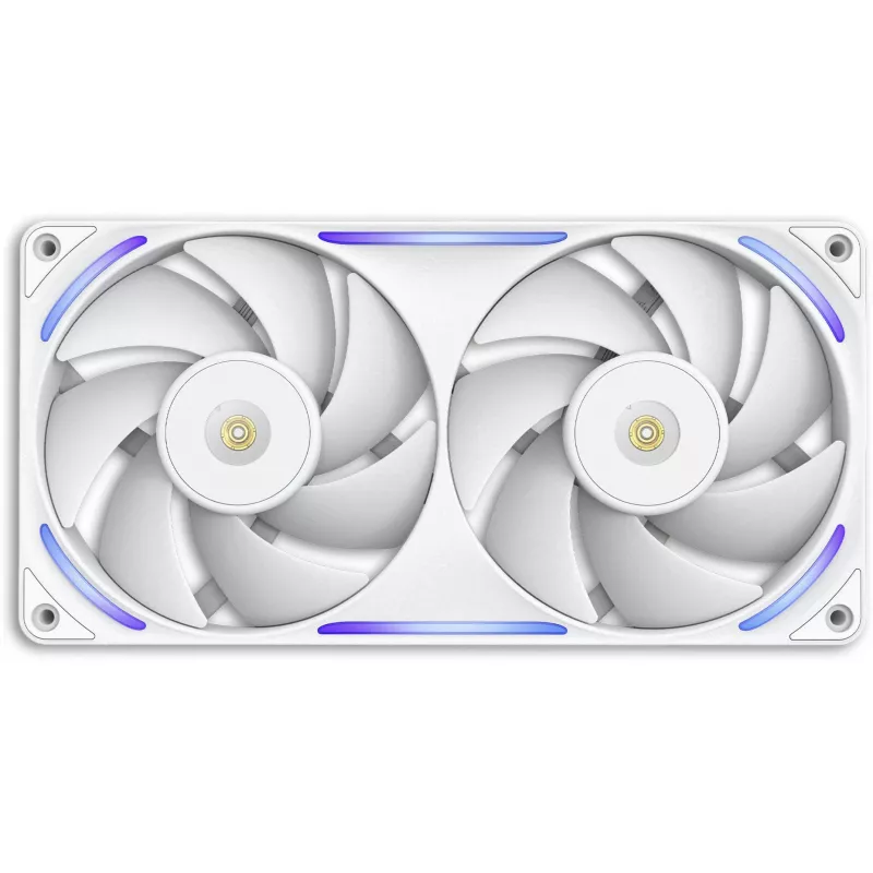 NZXT F280X RF-U28PN-W1 RGB 280 mm korpusa ventilators, 140 mm, 2400 apgr./min, 41 dB, balts