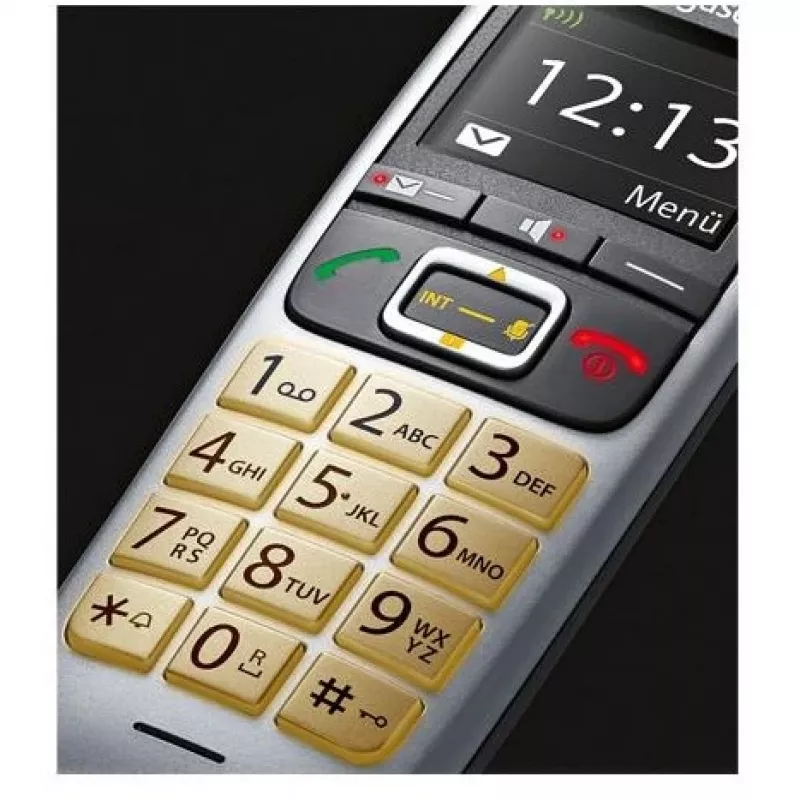 Gigaset E560 DECT telefons ar zvanītāja identifikāciju, Melns/Sudrabs