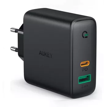 Sienas lādētājs 2xUSB Power Delivery (1xUSB A+1xUSB C) 5.4A 30W Dynamic Detect PA-D1