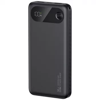 Power bank USAMS PB80 PD20W 10000mAh — pārnēsājams lādētājs, melns