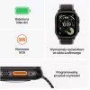 Apple Watch Ultra 3 GPS + Cellular 49mm Melna titāna korpuss ar Melnu titāna Milānas cilpu Medium