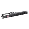 Strāvas sadalītājs Extralink 19 inch 1U 7 kontaktligzdas EU tipa PDU ar slēdzi