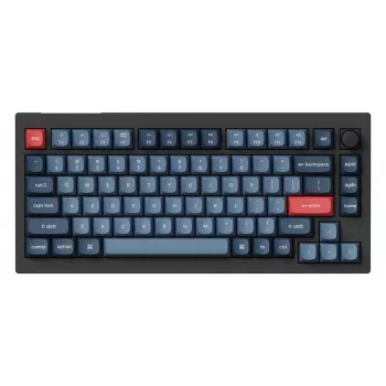 Keychron V1 Max bezvadu mehāniskā tastatūra Universal USB RF Bluetooth Black Grey 75%
