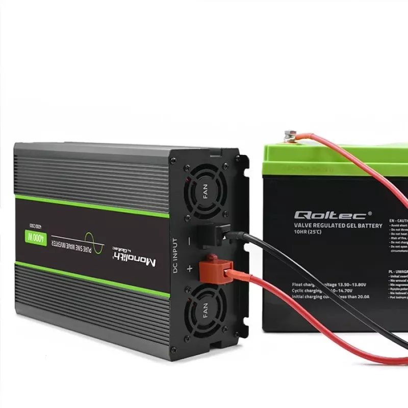 Qoltec Monolith automobiļa invertors 4000 W Melns