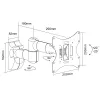 Maclean MC-503A regulējams sienas stiprinājums 23-42 collu LCD/LED/plazmas ekrāniem