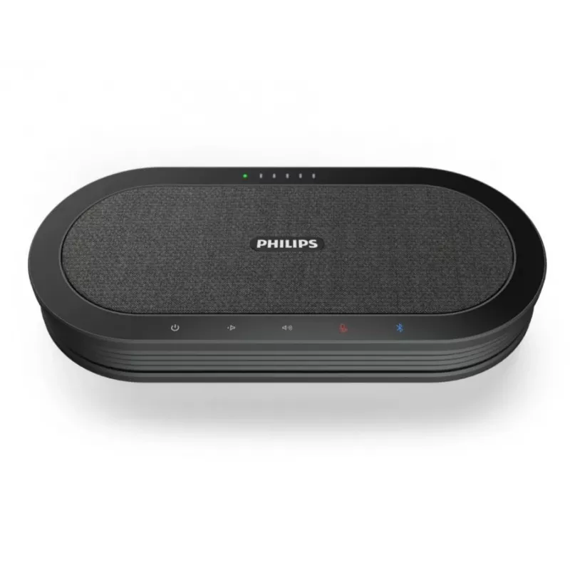 Philips PSE0501 Smart Meeting bezvadu konferenču mikrofons ar Sembly sapulču asistentu, USB-C, melns/pelēks
