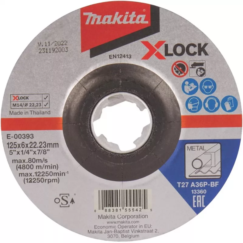 Makita Slīpēšanas disks metālam 125 mm, grauds A36P-BF