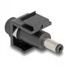 DeLOCK Keystone modulis DC 5.5 x 2.5 mm sievišķais uz DC 5.5 x 2.1 mm vīrišķais melns