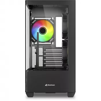 PC korpuss Sharkoon Elite Shark CM100 Tornis Micro-ATX, bez barošanas bloka, melns
