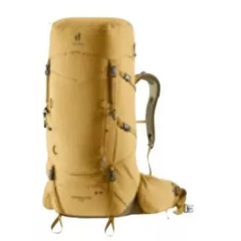 Mugursoma DEUTER Aircontact Core 60+10 — 60 L (paplašināma +10 L), 2.1 kg, uniseks, dzeltena