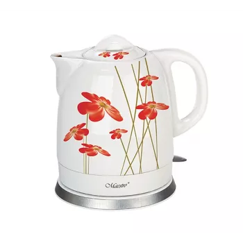 Feel-Maestro MR-066-RED FLOWERS elektriskā tējkanna 1,5 L 1200 W sarkana, balta