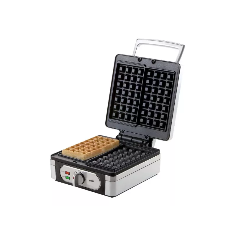 Vafeļu gatavotājs Domo DO 9047 W, 2 vafeles, 1400 W, sudraba