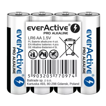 Sārma baterijas everActive LR6 AA 4 gab. iepakojums — 1,5V, 3000 mAh