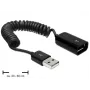 USB kabelis DeLOCK 83163 0.6m USB 2.0 A-A melns