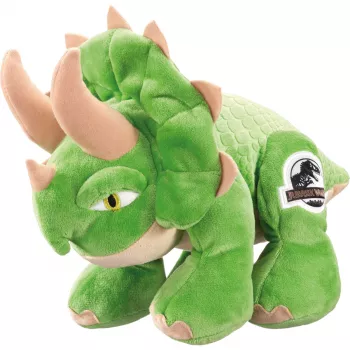 Jurassic World, Triceratops, Plīša rotaļlieta Zaļa/ Bēša, 25 cm