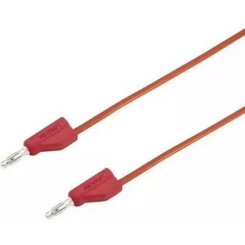 VOLTCRAFT Mērīšanas vads [4 mm spraudnis - 4 mm spraudnis] 5 m Sarkans MSB-300 (MSB-300-5-Red)
