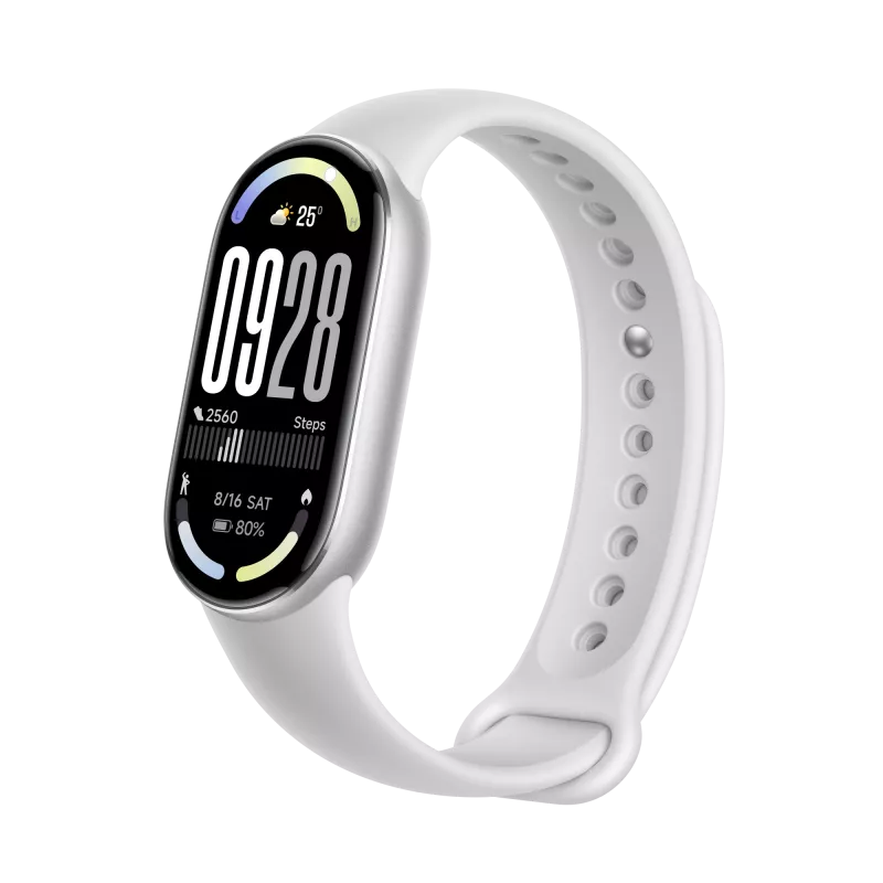 Viedais aproce Xiaomi Smart Band 10 Sudraba AMOLED BT