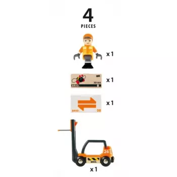 Rotaļu vilciena un sliežu komplekts Ravensburger BRIO 33573 — 4 daļas, daudzkrāsains, no 0.3 gadiem