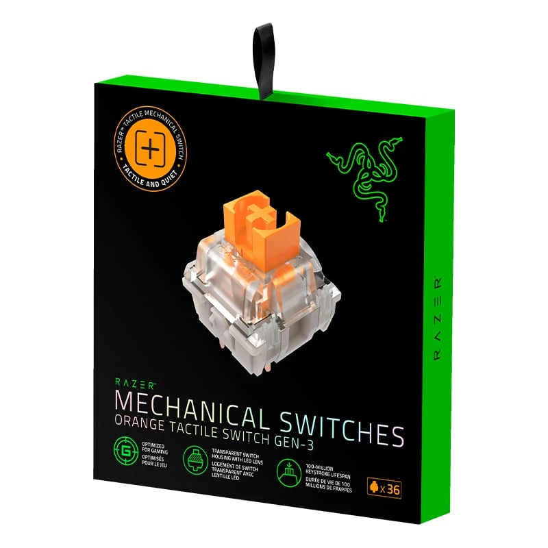 Slēdžu komplekts Razer RC21-02040300-R3M1 Oranžs Caurspīdīgs 36 gab.