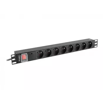 Strāvas sadales bloks Lanberg PDU-08E-0200-BK