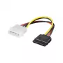 S-ATA barošanas kabelis 1x 4 kontaktu spraudnis uz 15 kontaktu ligzdu, garums: apm. 15cm, Good Connections® (5021-ATA)