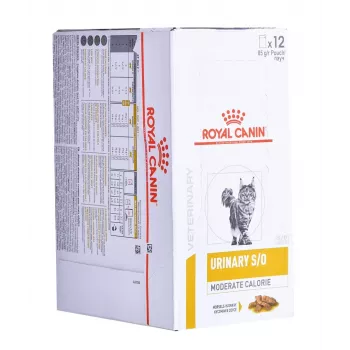 ROYAL CANIN Urinary S/O Moderate Calorie - slapjā barība kaķiem - 12 x 85 g
