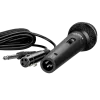 Mikrofons SVEN MK-110 (vadīts, dinamisks, metāls, kabelis 4,0 m, 6,3 / 3,5 mm ligzda, melns)