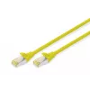 Patch Cord Digitus CAT 6A S/FTP DK-1644-A-0025/Y 0.25m Dzeltens