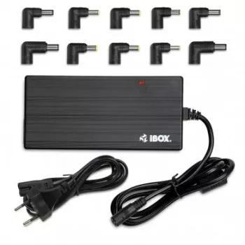Strāvas adapteris/invertors IBOX IUZ90WA 90 W, ieeja 100–240 V, izeja 4.5 A, regulējams spriegums, iekštelpām, melns