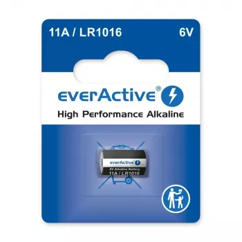 Baterija automašīnas tālvadības pultij everActive 11A LR1016 MN11 6V sārma, poga 10,3×16 mm, 1 gab.