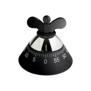 Virtuves taimeris Alessi A09 B Melns 120mm x 120mm x 90mm