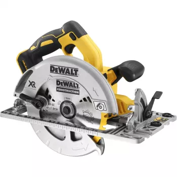Ripzāģis DeWALT DCS572NT — 18 V bezsuku, 184 mm disks, 58 mm dziļums (90°), 57° slīpums