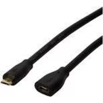 Logilink USB pagarinātājkabelis - Micro-USB B (vīriešu) uz Micro-USB B (sieviešu) - USB 2.0 - 3 m - Melns (CU0124)