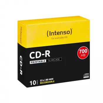 CD-R Intenso 1801622 700 MB 52x Printable 10 gab. Slim Case