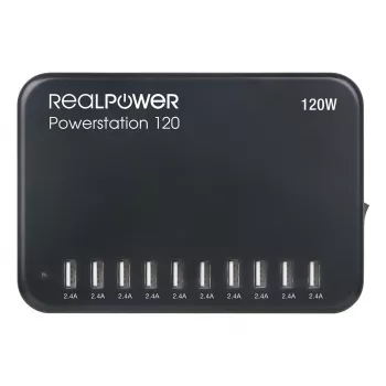 RealPower Power Station 120 - Indoor - AC - Black uzlādes stacija