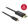 DeLOCK 85256 video kabeļa adapteris 2 m USB Type-C uz DisplayPort Melns