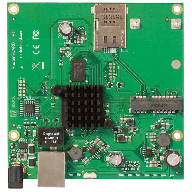 Mikrotik RBM11G vadu maršrutētājs Melns, Zaļš, Pelēks