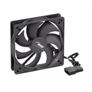 Akyga AW-12A-BK 120 mm korpusa ventilators, Molex / 3 kontaktu, 20 dB, melns