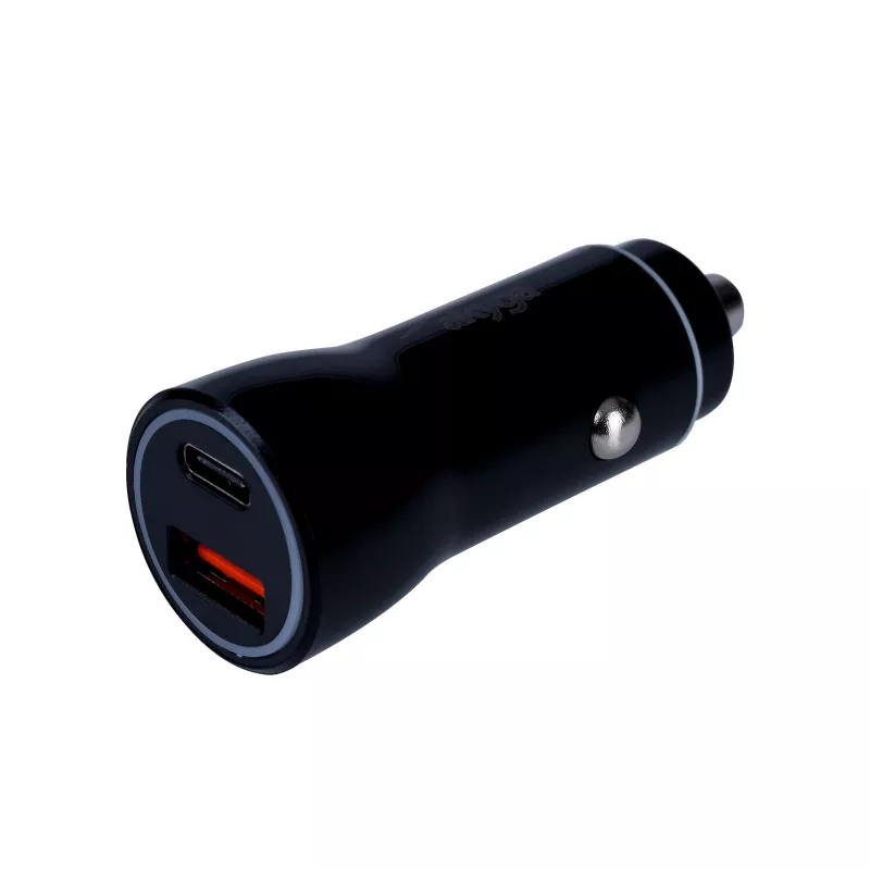 Automašīnas lādētājs 12/24V Akyga AK-CH-16 36W USB-A + USB-C PD Quick Charge 3.0 5-12V / 1.5-3A melns