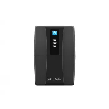ARMAC HL/850E/LED/V2 — Līnijas-interaktīvais UPS 0.85 kVA, 480 W, 12V 7Ah akumulators, 2× E tipa rozetes, AVR, 40 dB