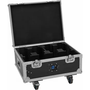 Flightcase Roadinger 31005247 4× AKKU MBT-3 ar riteņiem un iebūvētu uzlādes funkciju