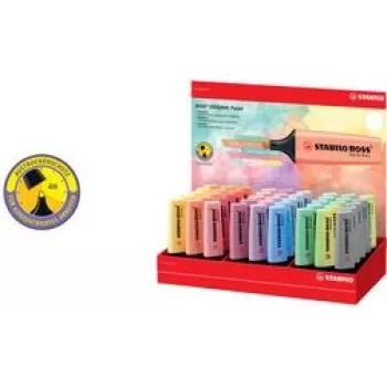Marķieru komplekts Stabilo BOSS ORIGINAL Pastel — 45 gab., slīpais gals, daudzkrāsains